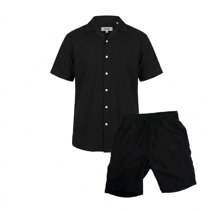 Men Short Sleeve Shirt And Shorts Set