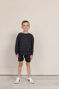 boy short sweatset - blackout