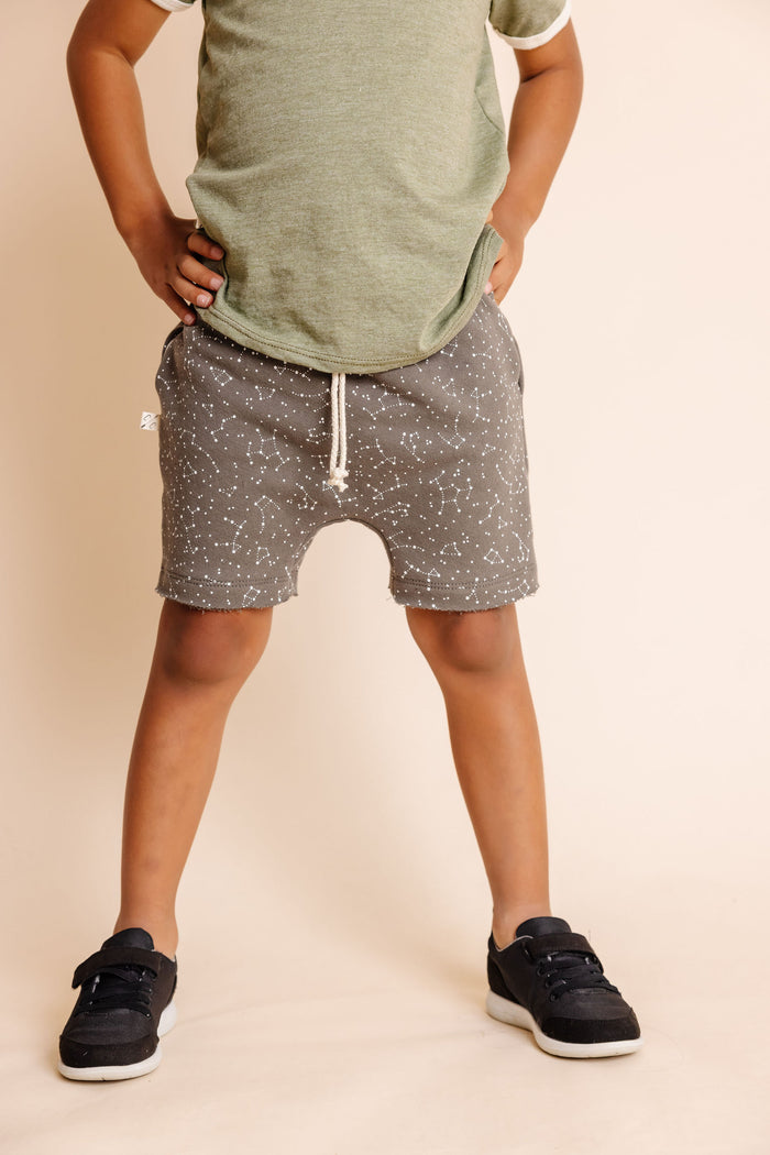 boy shorts - constellations on faded black