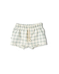 boy shorts - gray plaid