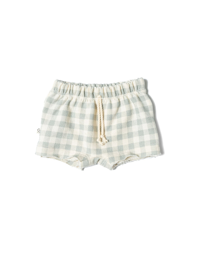 boy shorts - gray plaid