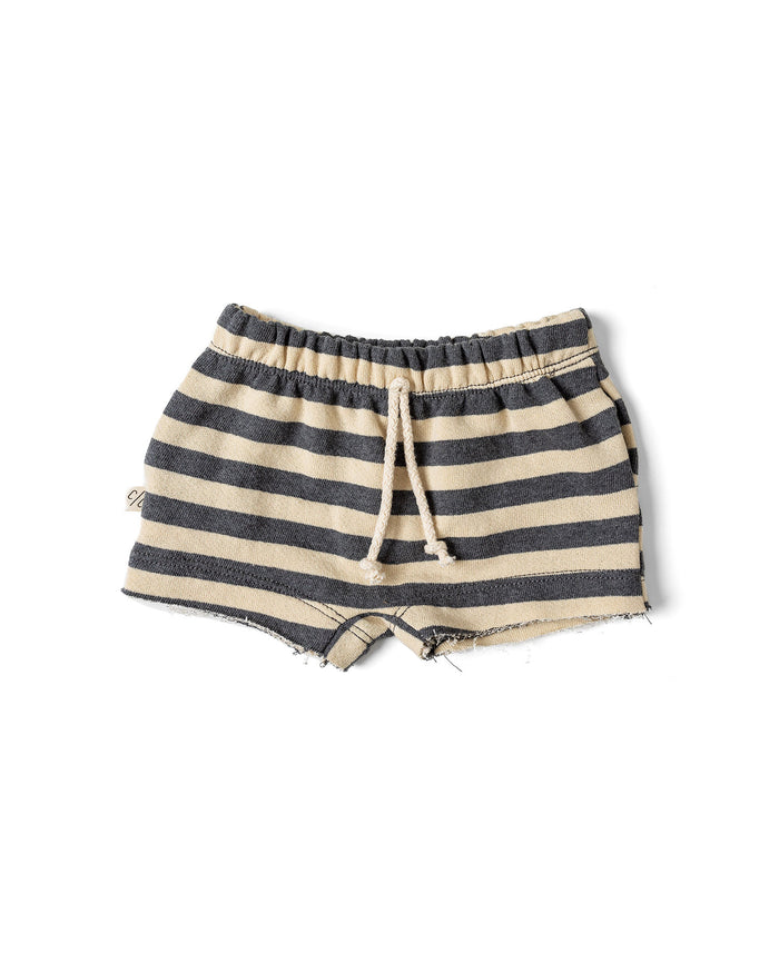 boy shorts - iron gray beige stripe