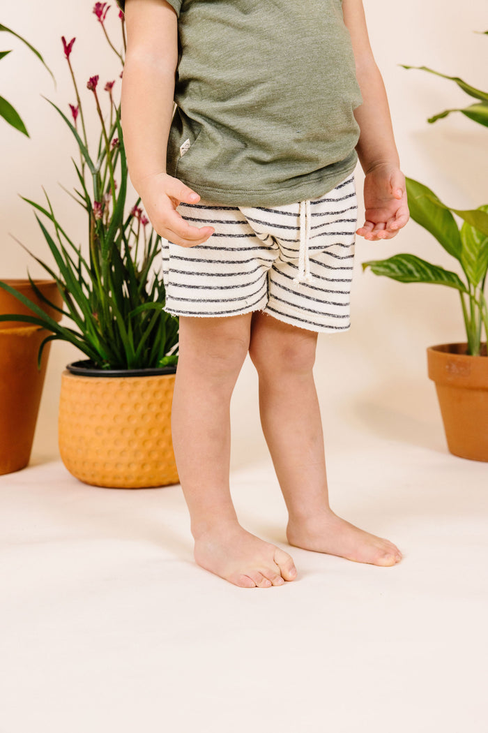 boy shorts - natural stripe