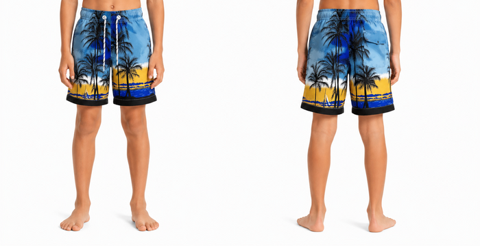 Men Su Et Palm Tree Print Swim Shorts