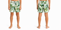 Men Tropical Floral Print Swim Shorts