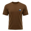 Boys Baseball Cap Patch Short Sleeve T Shirt Chocolate