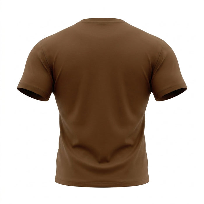 Boys Baseball Cap Patch Short Sleeve T Shirt Chocolate
