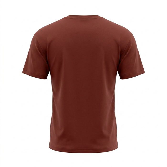 Boys Baseball Cap Patch Short Sleeve T Shirt Chocolate