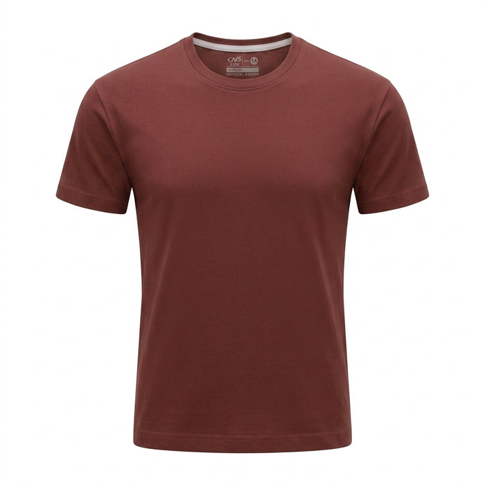 Boys Baseball Cap Patch Short Sleeve T Shirt Chocolate