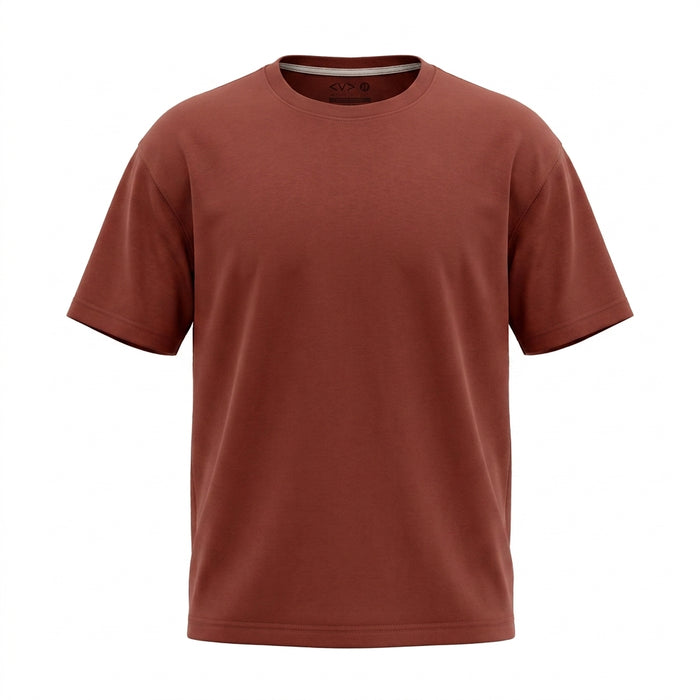 Boys Baseball Cap Patch Short Sleeve T Shirt Chocolate