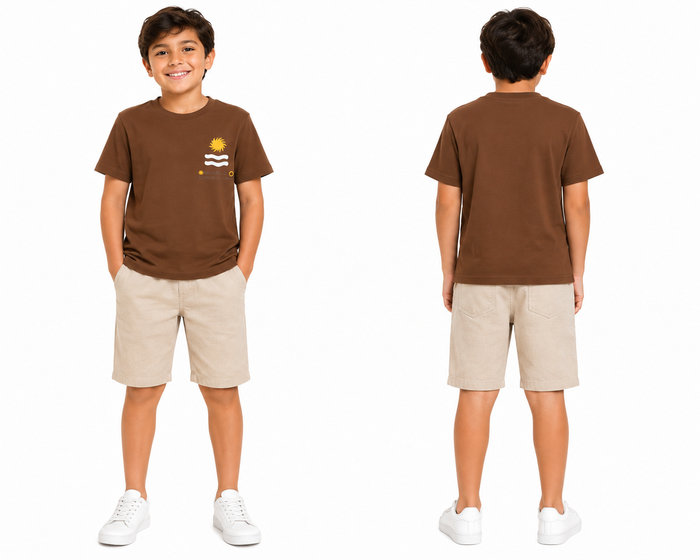 Boys Basic Crew Neck Short Sleeve T Shirt