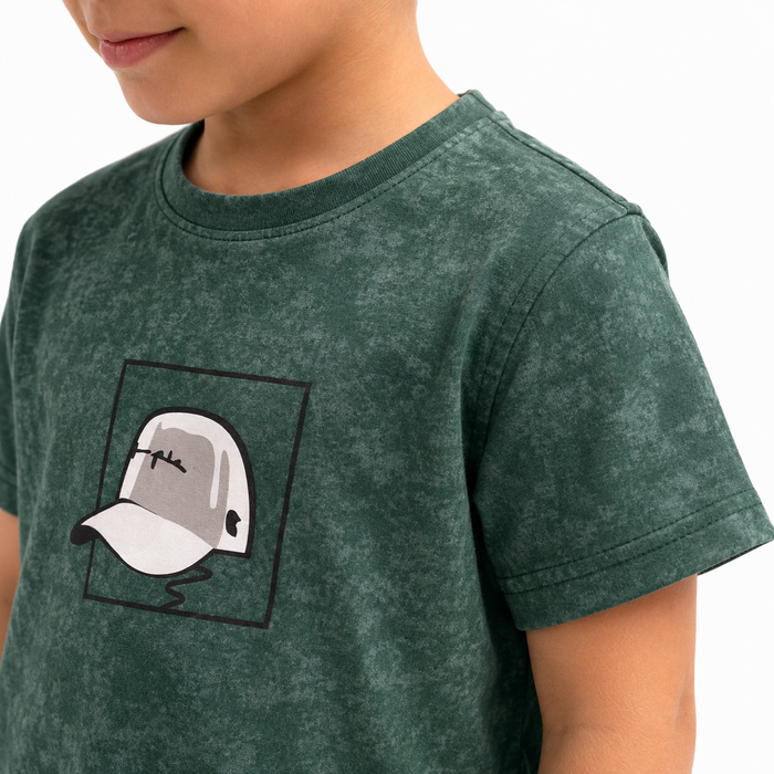 Boys Cap Graphic T Shirt
