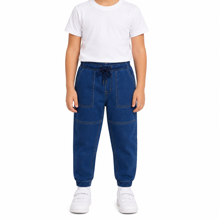 Boys Denim Jogger Pants Medium