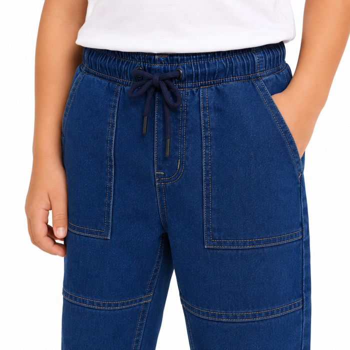 Boys Denim Jogger Pants Medium