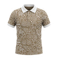 Boys Geometric Print Polo T Shirt