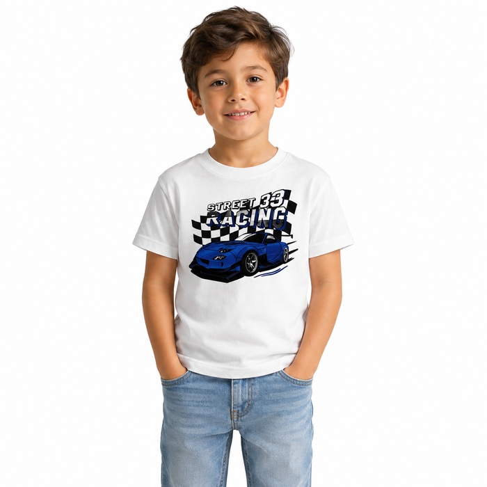 Boys Racing Car Graphic T Shirt