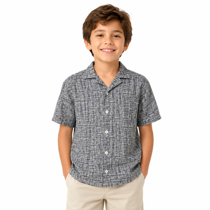 Boys Short Sleeve Printed Shirt
