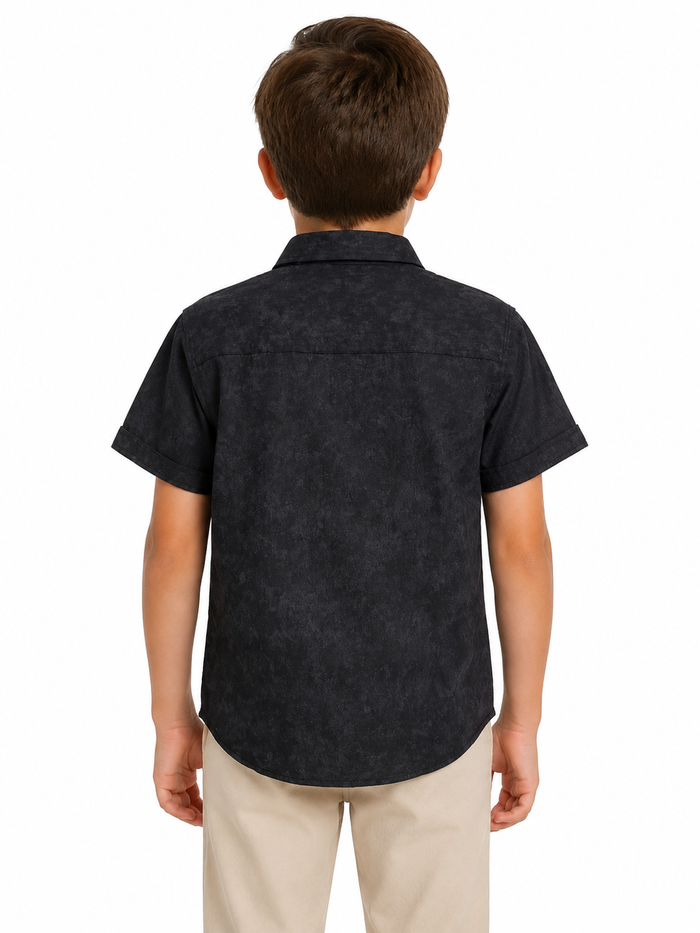 Boys Short Sleeve Shirt With Chest Pocket