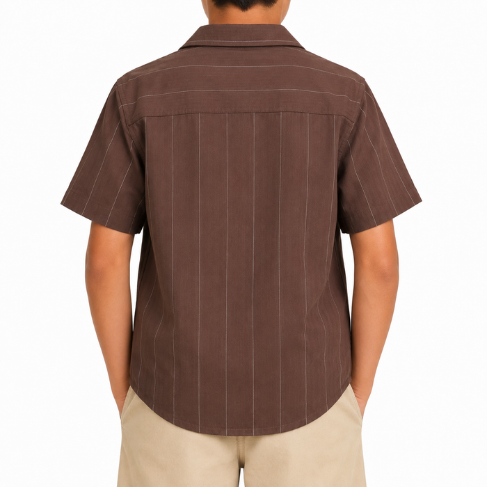 Boys Short Sleeve Striped Shirt