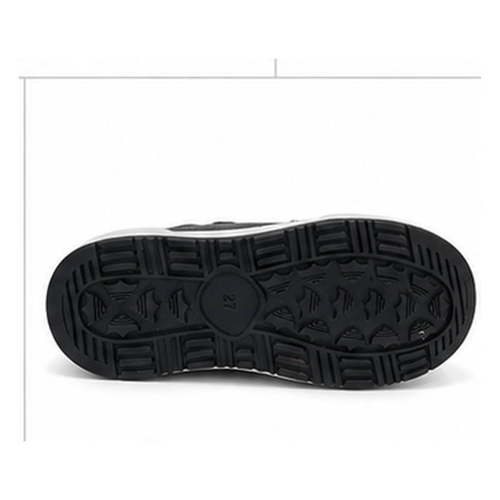 Boys sports sneakers with hook-and-loop strap and laces