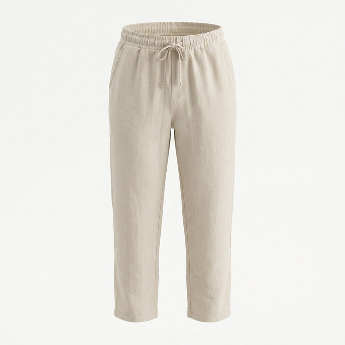 Boys Striped Short Sleeve Shirt And Linen Pants Set