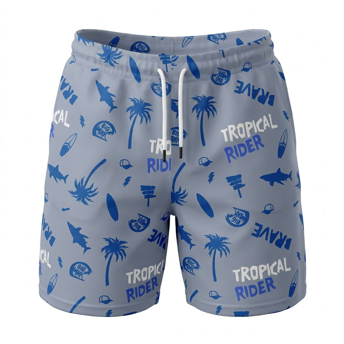 Boys Tropical Rider Printed Pajama Set