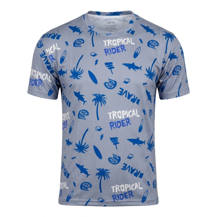 Boys Tropical Rider Printed Pajama Set