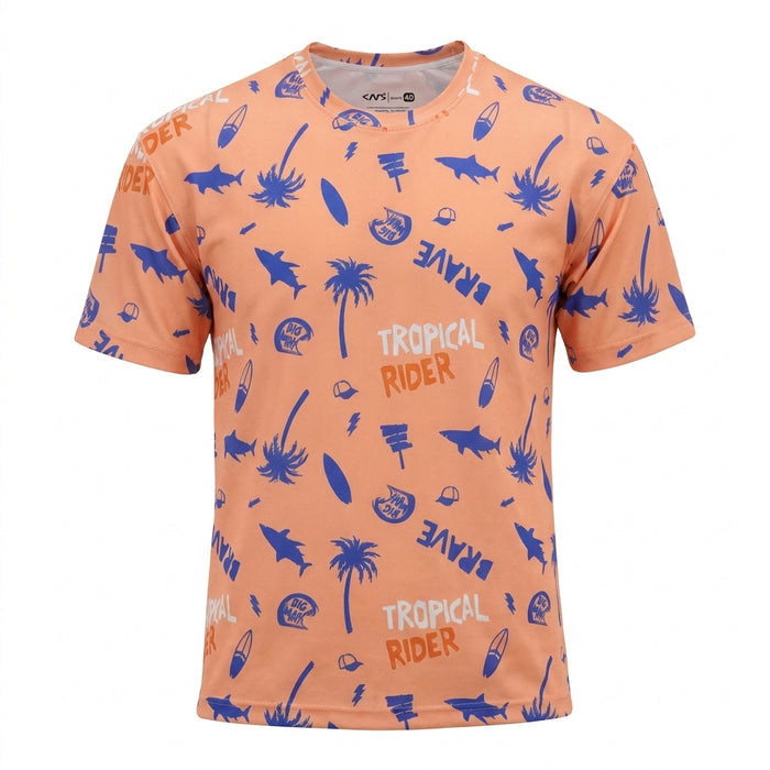 Boys Tropical Rider Printed Pajama Set