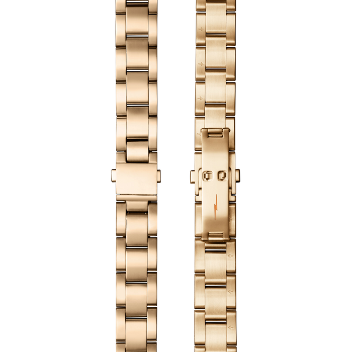 Bracelet: 18/13, Universal 3Link, Fold Over, PoPG - Brushed PVD Gold / Polished PVD Gold