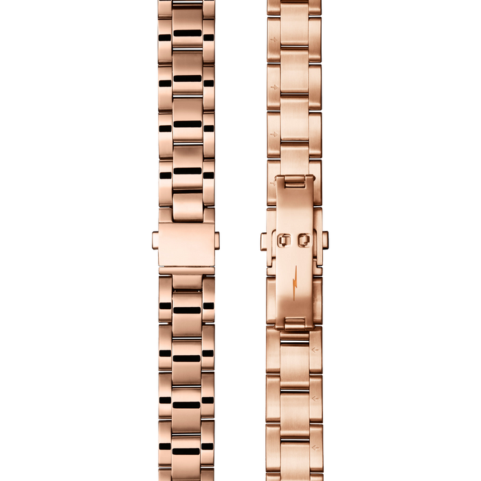 Bracelet: 18/13, Universal 3Link, Fold Over, PoPRG - Polished PVD Rose Gold