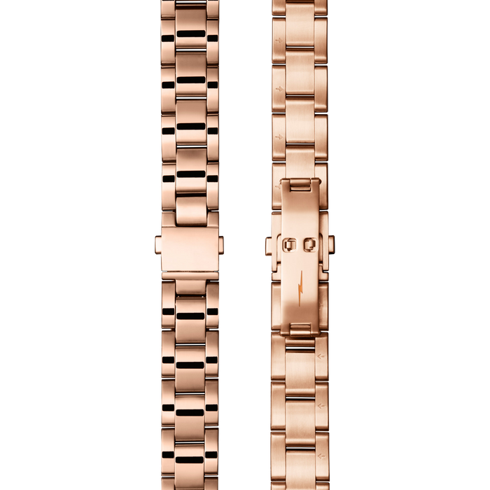 Bracelet: 18/13, Universal 3Link, Fold Over, PoPRG - Polished PVD Rose Gold