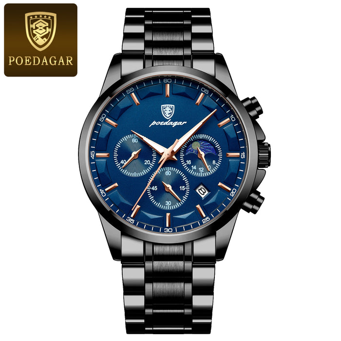 P928 black shell blue surface steel belt model