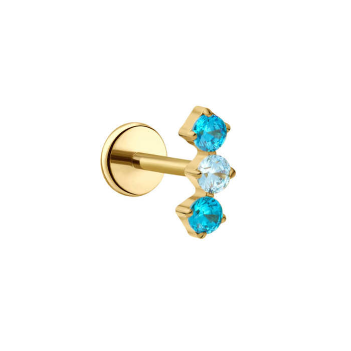 Breezy Trio Flat Back Stud