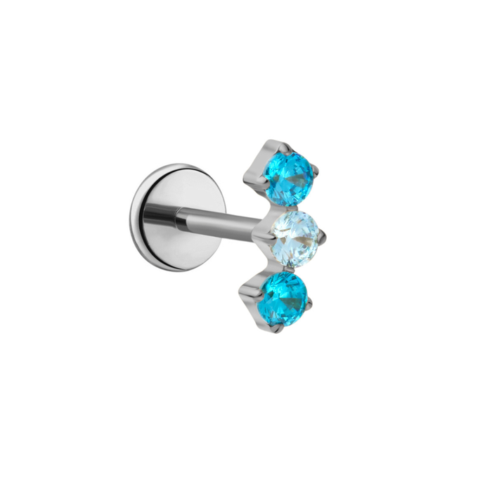 Breezy Trio Flat Back Stud