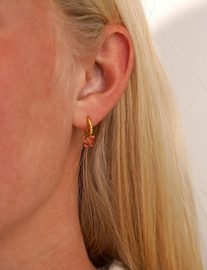 Butterfly Hoop Charm