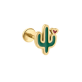 Cactus Love Enamel Flat Back Stud