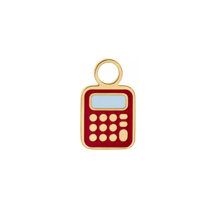 Calculator Enamel Hoop Charm