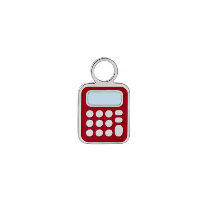 Calculator Enamel Hoop Charm