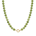 Candy Beaded Charm Necklace - Green Apple