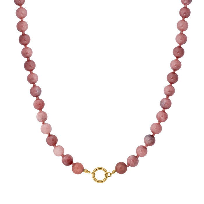Candy Beaded Charm Necklace - Wild Berry