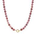 Candy Beaded Charm Necklace - Wild Berry