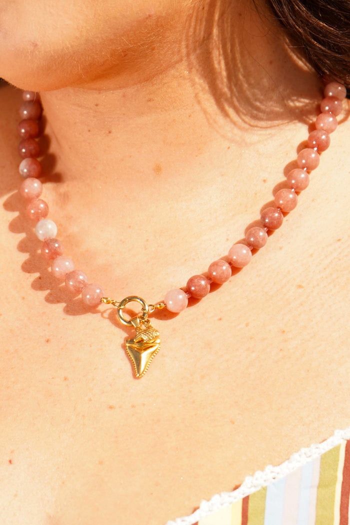 Candy Beaded Charm Necklace - Wild Berry
