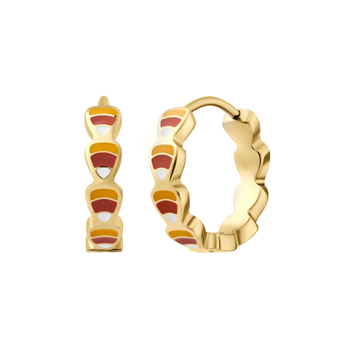 Candy Corn Silhouette Titanium Hoops