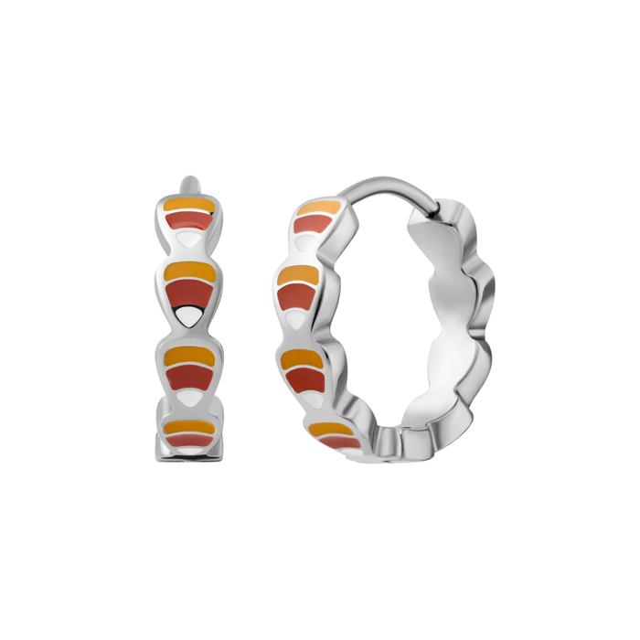 Candy Corn Silhouette Titanium Hoops