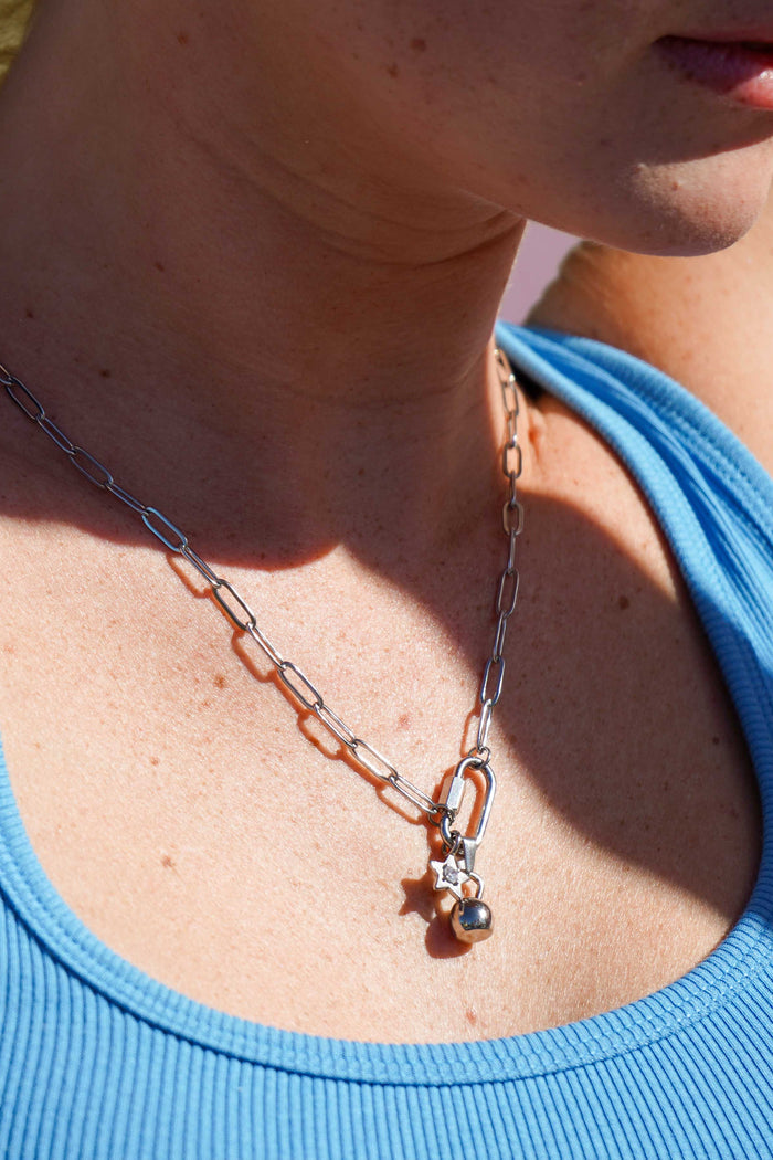Carabiner Clasp Charm Necklace