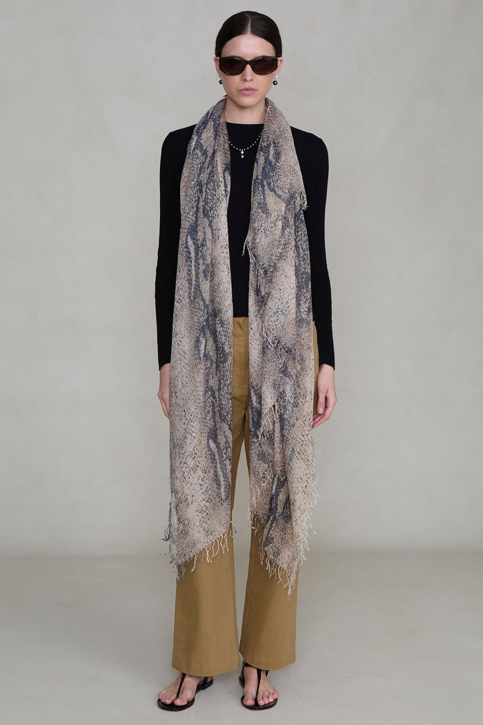 Cashmere and Silk Scarf Python