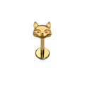 Cat Face Flat Back Stud