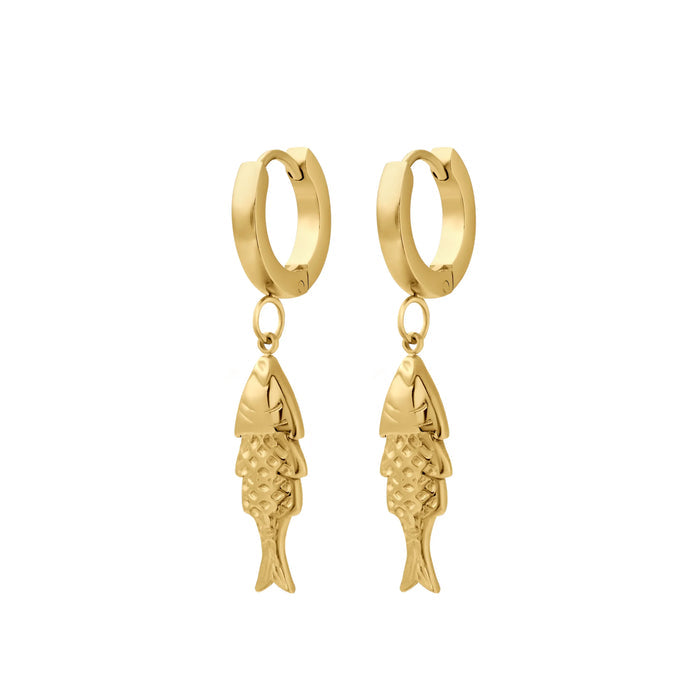 Catch-of-the-Day Charm Hoops