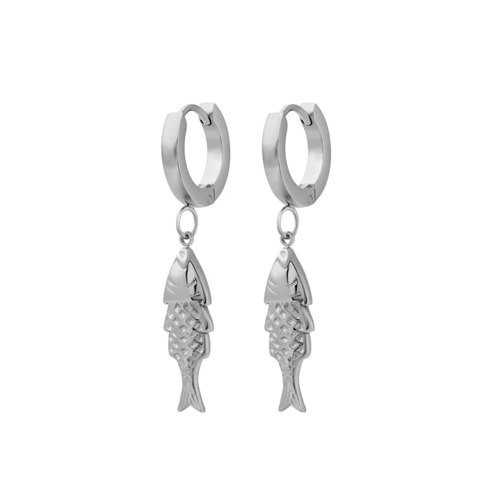 Catch-of-the-Day Charm Hoops