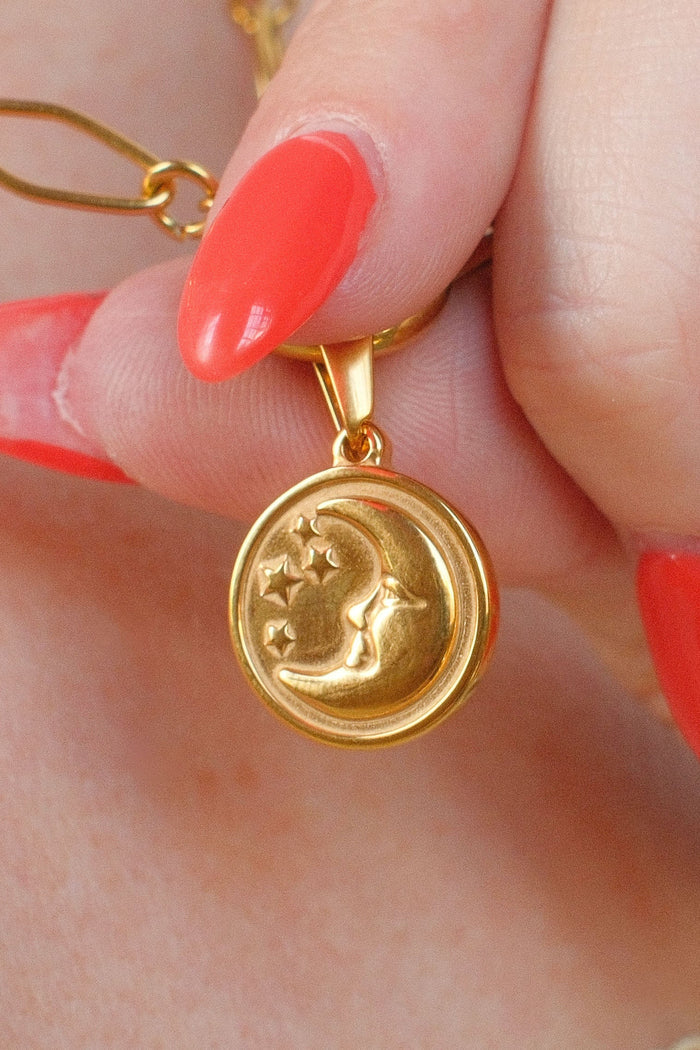 Celestial Coin Necklace Charm